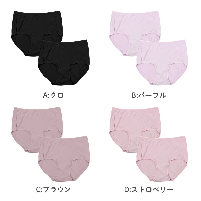 レディース ショーツ 2枚組 深履き 深ばき 深め パンツ インナー M L LL 下着 女性用 レーヨン混 なめらか 伸びる ストレッチ ゆったり 楽ちん らくちん 締め付けにくい お腹すっぽり 包み込む フィット デイリー 普段使い 無地 シンプル 婦人