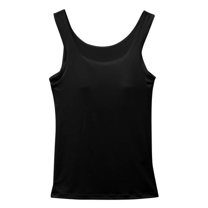 カップ付き タンクトップ レディース 2WAY スクワラン 保湿 インナー ブラトップ M L LL 取り外しカップ 伸縮 ストレッチ 縦横伸び 肌着 ノースリーブ 白 黒 モカ ベージュ うるおい 肌にうれしい 楽ちん 下着 レディース肌着