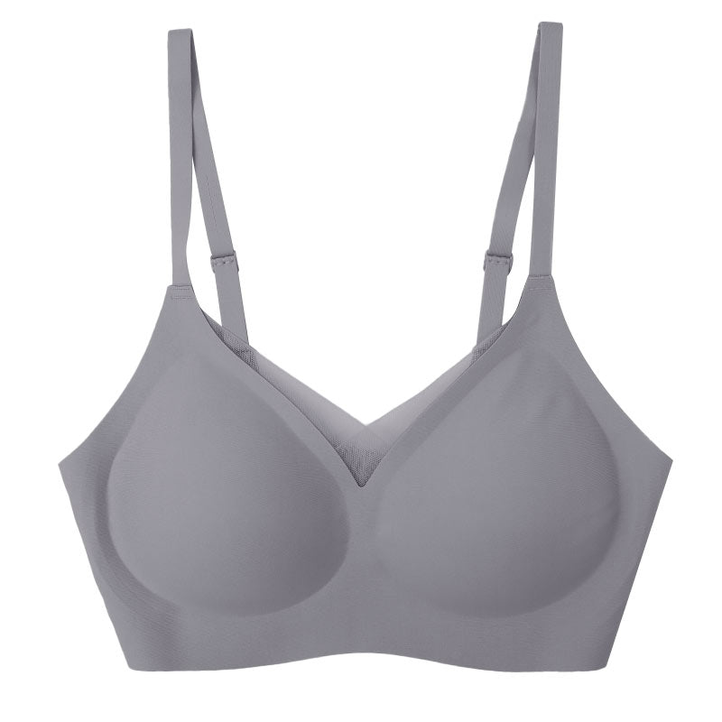 ノンワイヤーブラ レディース 脇高 シームレス ブラジャー もっちりカップ 盛れる ズレにくい M L LL 3L 滑り止め 3段ホック リラックスブラ 軽い 黒 グレー ブラウン ノンワイヤー ワイヤーなし ブラ 下着 レディースブラ 脇肉 はみ肉 バスト流れ