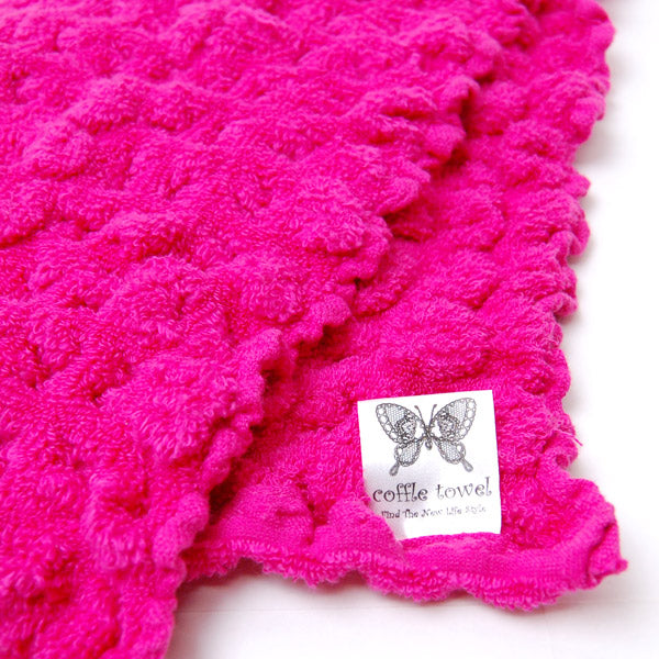コッフルタオル 無撚糸 ワッフル調バスタオル 約50cm×120cm (coffle towel 顔用タオル スポーツタオル カラータオル 厚地 無地 業務用 丈夫 軽量 吸水 吸汗 介護 ホテル 旅館 病院 美容院 サロン) (在庫限り)