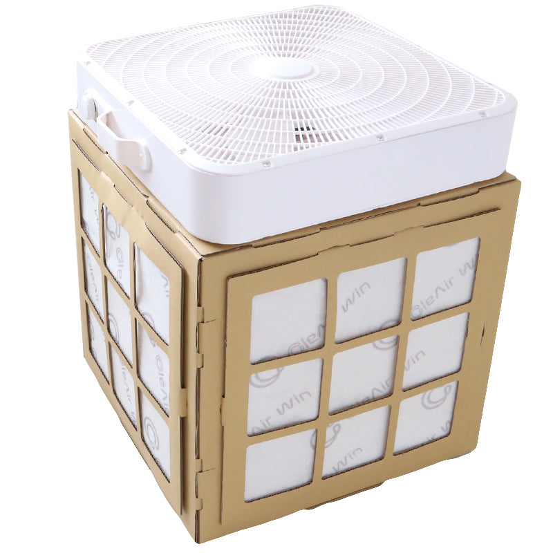 クレアウィン ボックス+ファン+フィルター 【工場直送便】【同梱不可】 620×510mm (CleAir Win クレアウイン 抗ウイルス フィルター 空気清浄 マスクに匹敵 黄砂) (取寄せ)