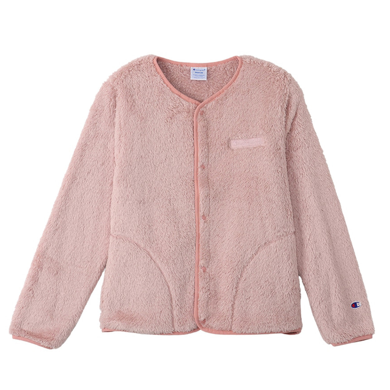 Champion レディース スナップジャケット M・L (チャンピオン 起毛 冬 ふわふわ もこもこ) (送料無料) (在庫限り)