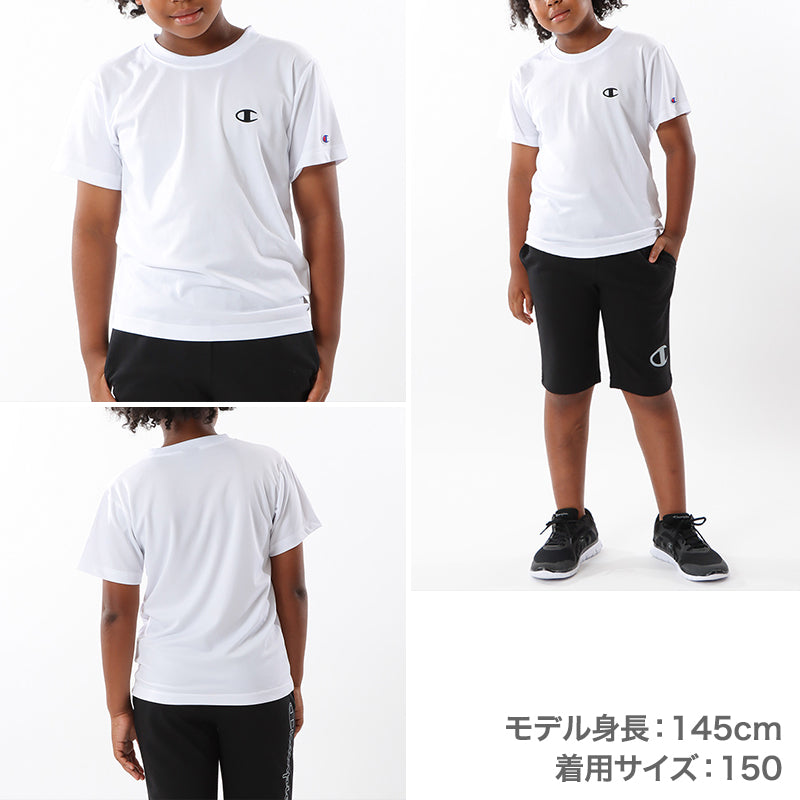 チャンピオン キッズ Tシャツ 速乾 半袖 子供 スポーツ 100cm～170cm (champion 100 110 120 130 140 150  160 170 子供服 男の子 女の子 トップス ジュニア)