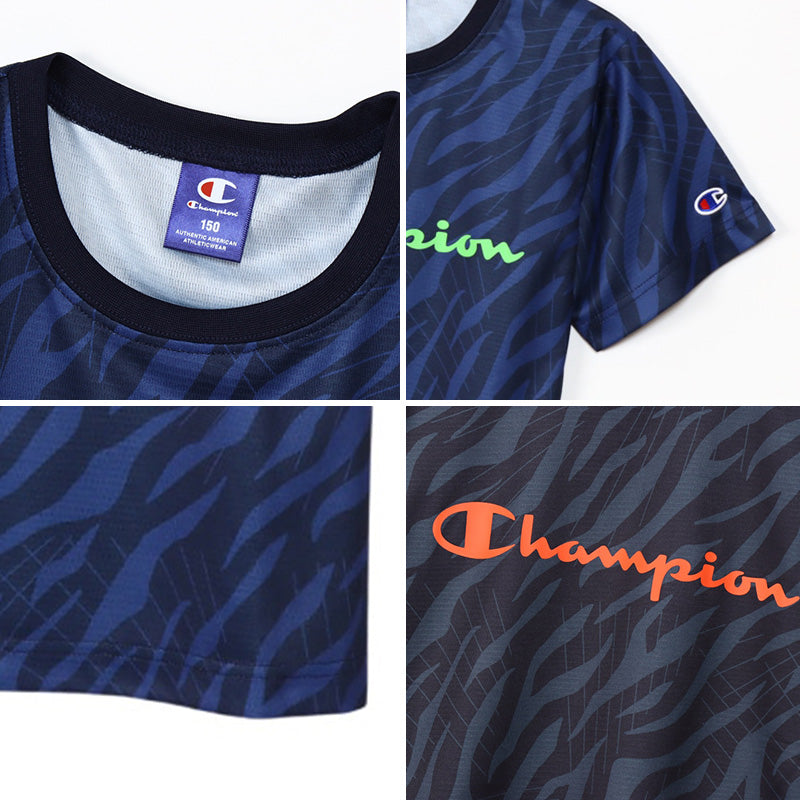 チャンピオン 子供用 半袖 スポーツ Tシャツ 130cm～160cm champion 130 140 150 160 子供服 男の子 女の子 トップス ジュニア メッシュ (在庫限り)