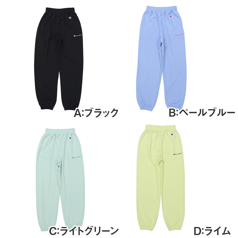 チャンピオン 女児キッズジャージ ロングパンツ 吸汗速乾 裏毛