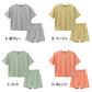 キッズ セットアップ 子供服 半袖 ハーフパンツ 上下セット 綿100％ オーバーサイズ 130 140 150 160 cm 夏服 男の子 女の子 ジュニア ルームウェア 部屋着 パジャマ 小学生 中学生 SHISKY ポケット付き 調整紐 無地 おしゃれ ゆったり 通学 外遊び