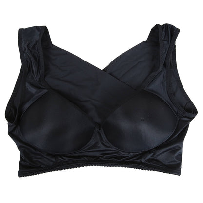 姿勢矯正 ノンワイヤーブラ M～LL (ブラジャー 姿勢 ブラ 肩こり 猫背 下着 インナー レディース ハーフトップ 肩甲骨 引き寄せ) (在庫限り)