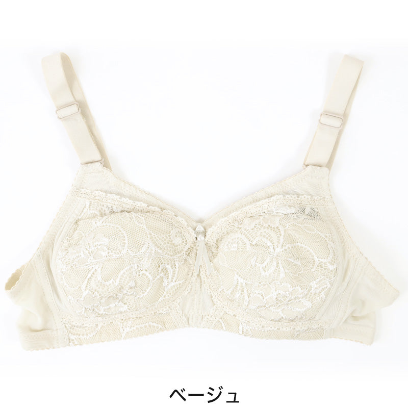 ノンワイヤー ブラジャー レース 大きいサイズ 下着 A75～D90 (ノンワイヤーブラ ブラ インナー メッシュ レディース 女性 婦人 花柄 レース A75 A80 A85 A90 B75 B80 B85 B90 C75 C80 C85 C90 D75 D80 D85 D90)