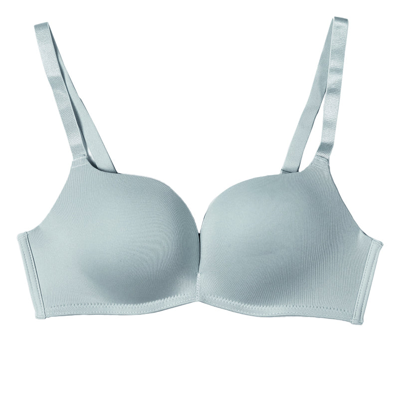 ブラ 脇肉 ノンワイヤー レディース ブラジャー ノンワイヤーブラ M L LL やわらかい モールドカップ ひびきにくい 可愛い 背中すっきり シンプル 無地