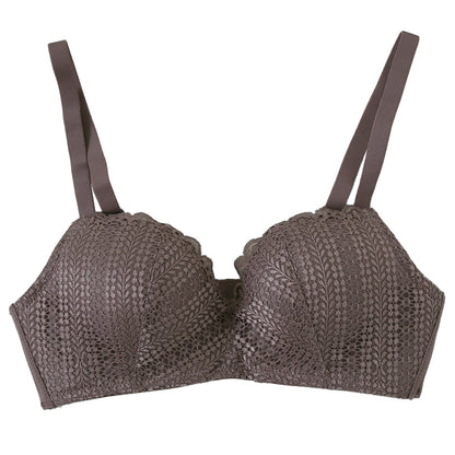 ブラ 脇肉 ノンワイヤー レディース ブラジャー ノンワイヤーブラ M L LL やわらかい モールドカップ ひびきにくい 可愛い 背中すっきり シンプル 無地 レース 花柄