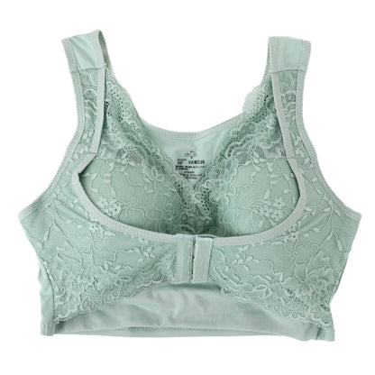 ノンワイヤーブラ フロントホック 育乳 ナイトブラ 補正 ブラジャー M L LL ねるねん 前開き ブラジャー 前あき ブラ レディース 下着 インナー レース かわいい