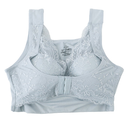 ノンワイヤーブラ フロントホック 育乳 ナイトブラ 補正 ブラジャー M L LL ねるねん 前開き ブラジャー 前あき ブラ レディース 下着 インナー レース かわいい