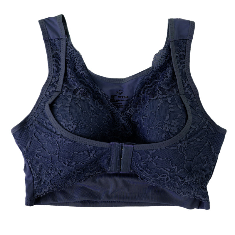 ノンワイヤーブラ フロントホック 育乳 ナイトブラ 補正 ブラジャー M L LL ねるねん 前開き ブラジャー 前あき ブラ レディース 下着 インナー レース かわいい