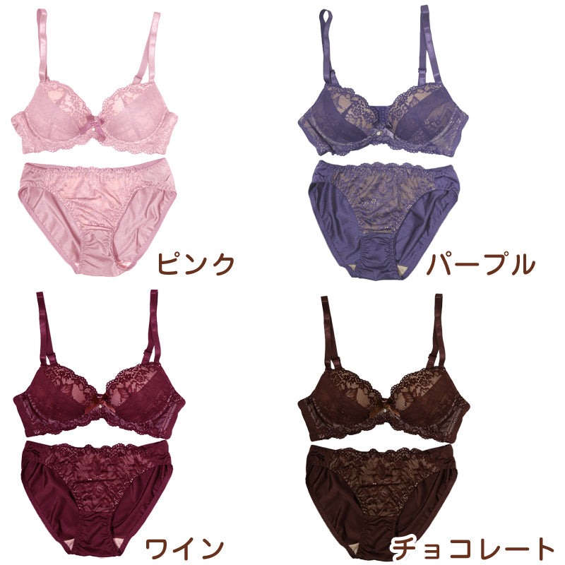 ブラジャー ショーツ セット ノンワイヤー ブラショーツ レディース 大きいサイズ 3L 4L 5L 上下セット ノンワイヤーブラ パンティ レース 可愛い かわいい 下着 インナー