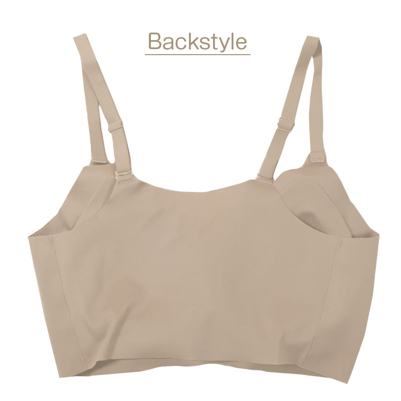 ブラ 脇肉 ノンワイヤー ハーフトップ レディース ブラジャー ノンワイヤーブラ M L LL エアドリームプラス やわらかい モールドカップ ひびきにくい 可愛い 背中すっきり シンプル 無地