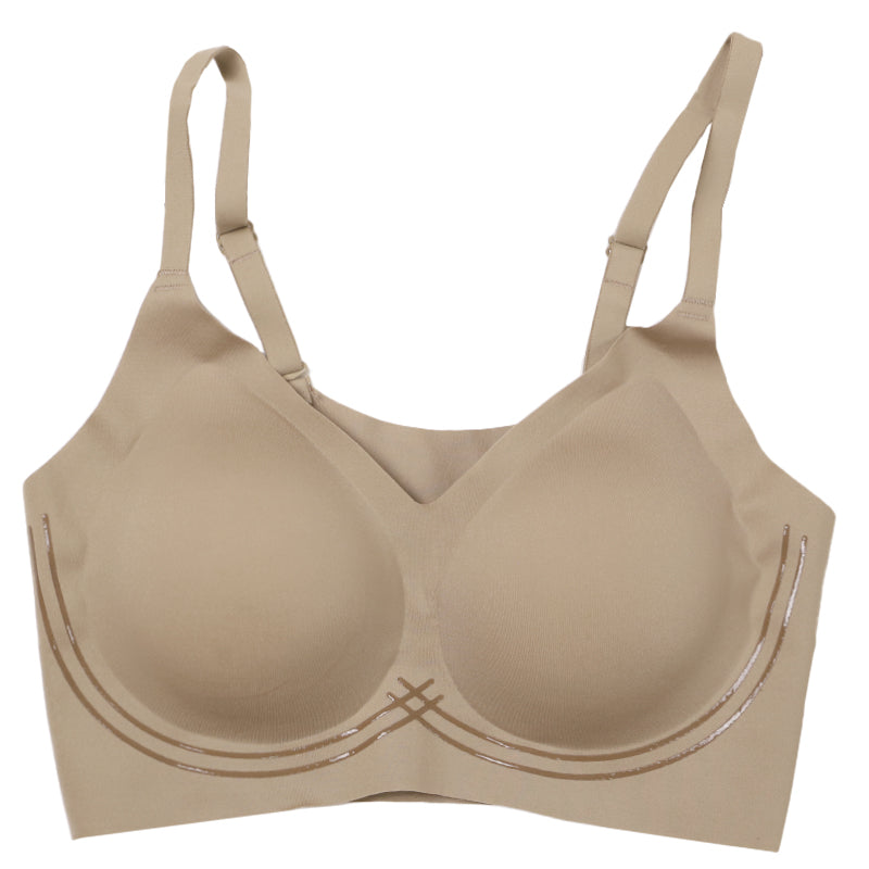 ブラ 脇肉 ノンワイヤー ハーフトップ レディース ブラジャー ノンワイヤーブラ M L LL エアドリームプラス やわらかい モールドカップ ひびきにくい 可愛い 背中すっきり シンプル 無地