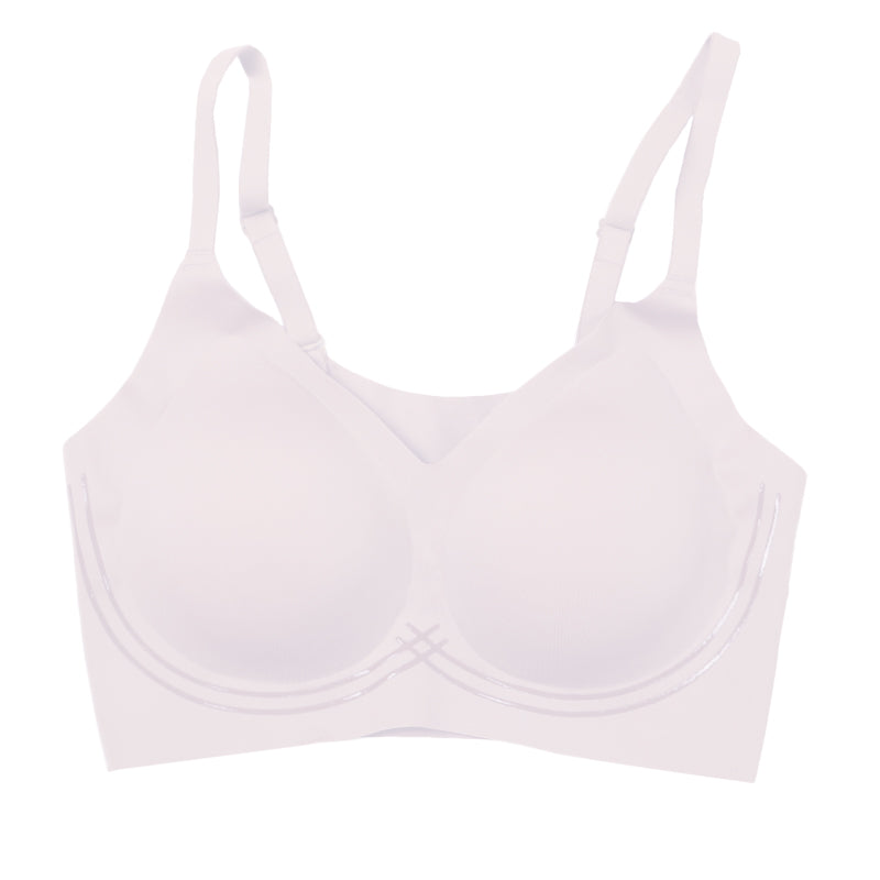 ノンワイヤー ブラジャー シームレス レディース ハーフトップ 美胸ブラ ノンワイヤーブラ 楽ブラ M L LL 3L 4L 5L ナイトブラ お家ブラ 脇高 姿勢サポート 縫い目なし インナー 下着 らくちん シンプル 無地 ストレッチ