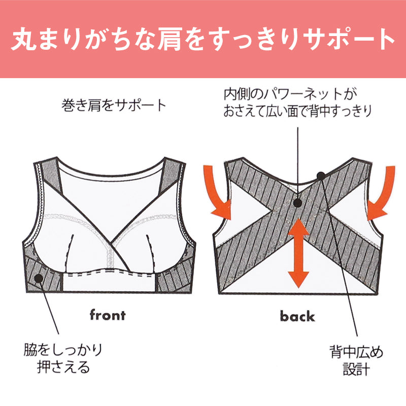 ハーフトップ 巻き肩対策 補正下着 レディース ノンワイヤーブラ モールドブラ シームレス 補整 下着 M～LL インナー 女性 婦人 ブラジャー ハーフトップブラ カシュクール 姿勢矯正 引き締め