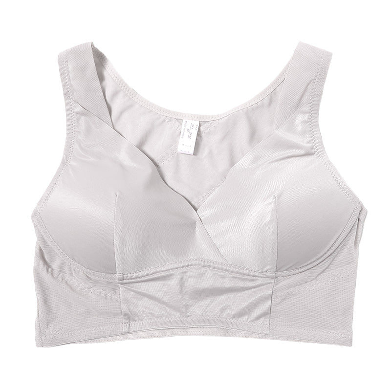 ハーフトップ 巻き肩対策 補正下着 レディース ノンワイヤーブラ モールドブラ シームレス 補整 下着 M～LL インナー 女性 婦人 ブラジャー ハーフトップブラ カシュクール 姿勢矯正 引き締め