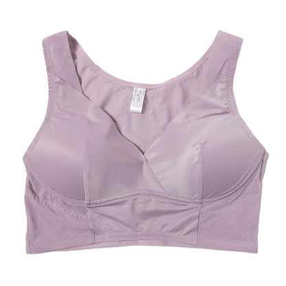 ハーフトップ 巻き肩対策 補正下着 レディース ノンワイヤーブラ モールドブラ シームレス 補整 下着 M～LL インナー 女性 婦人 ブラジャー ハーフトップブラ カシュクール 姿勢矯正 引き締め