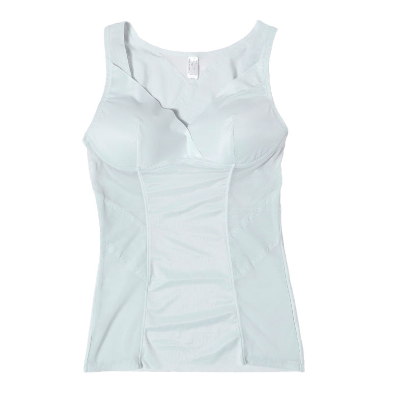 ボディシェイパー シェイパー カップ付きインナー カップ付きタンクトップ 巻き肩対策 補正下着 レディース ノンワイヤー モールドブラ シームレス 補整 下着 M L LL タンクトップ カップ付 インナー 女性 婦人 カシュクール ボディーシェイパー 姿勢矯正 背中 引き締め