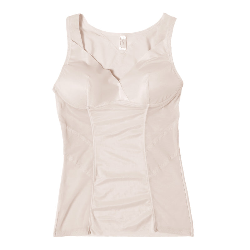 ボディシェイパー シェイパー カップ付きインナー カップ付きタンクトップ 巻き肩対策 補正下着 レディース ノンワイヤー モールドブラ シームレス 補整 下着 M L LL タンクトップ カップ付 インナー 女性 婦人 カシュクール ボディーシェイパー 姿勢矯正 背中 引き締め