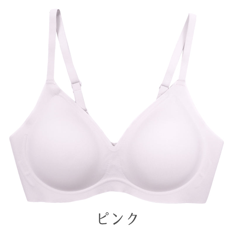 ノンワイヤーブラ シームレスブラ レディース ブラジャー ナイトブラ 楽ブラ ストレスフリー 無縫製 軽量 やわらか フィット インナー 下着 女性用 美胸 M L LL エアドリームプラス リラックスブラ デイリー 着心地ラク シンプル 無地 快適