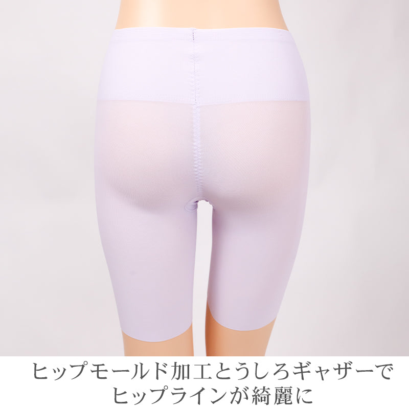 ガードル ロング レディース 骨盤サポート 補整下着 シームレス ハイウエスト お腹引き締め ヒップアップ 裾ヘム 一枚履きOK M L LL インナー 下着 美ライン 無地