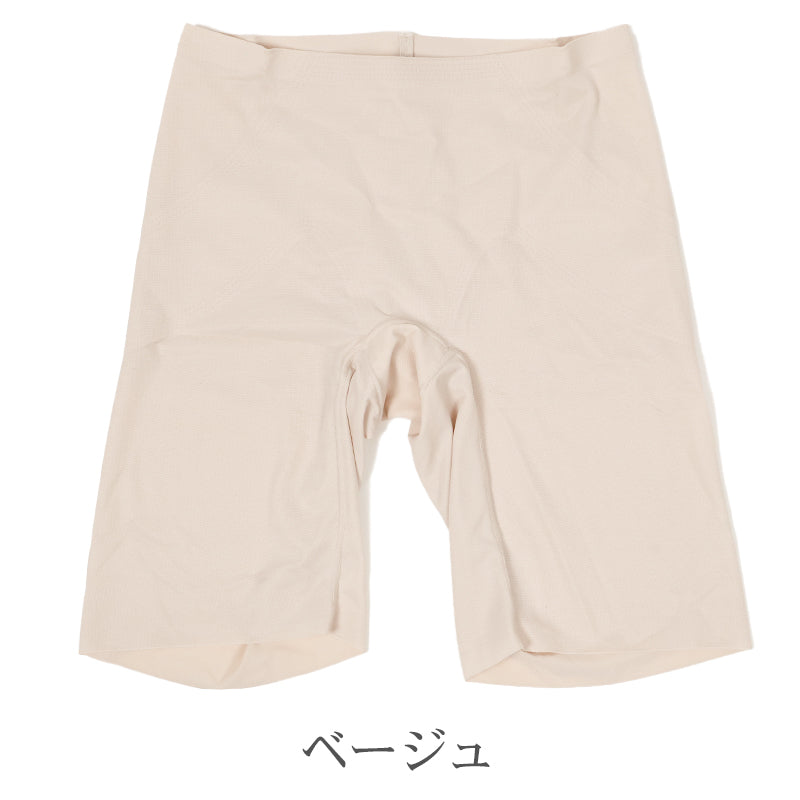 ガードル ロング レディース ヒップアップ 補整下着 シームレス ハイウエスト お腹引き締め 裾ヘム 一枚履きOK M L LL インナー 下着 美尻 美ライン 無地