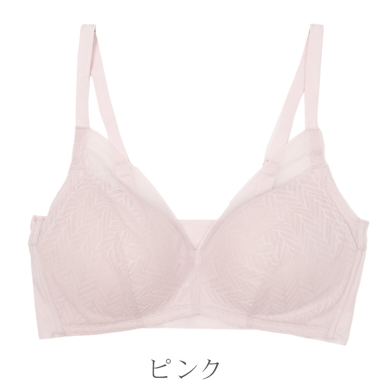 ハーフトップ ノンワイヤーブラ シームレスブラ レディース ヘムブラ メッシュ 涼しい インナー 夏用 ムレにくい ひびきにくい フィット 軽い ストレスフリー M L LL リラックスブラ デイリー 女性用 下着
