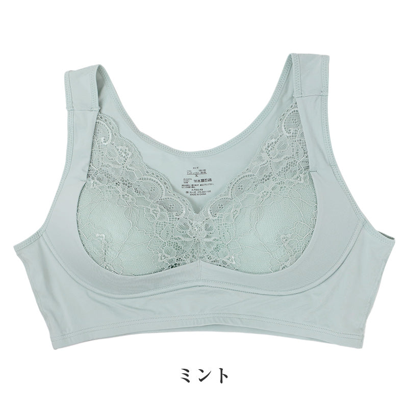 ナイトブラ レディース 大きいサイズ ノンワイヤー 横流れ防止 夜用ブラ おやすみブラ 3L 4L 5L 6L 8L 3/4カップ リフト構造 バストホールド 脇流れ対策 横流れ対策 ワイヤレスブラ 就寝用ブラ やさしく包む 女性用 インナー 大寸 プラスサイズ