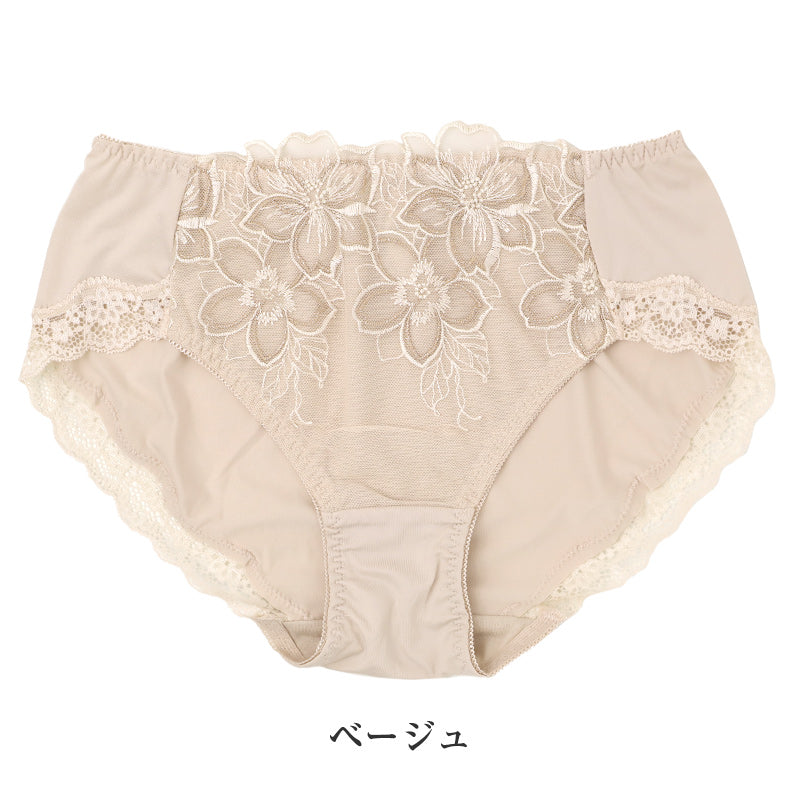 ショーツ レディース ペアショーツ 深履き 花柄レース ストレッチ 伸縮 M L LL 3L ショーツ単品 ブラジャー別売り お腹すっぽり レースショーツ コーディネートショーツ 上品 女性用 下着 パンティ ランジェリー 普段使い キレイ工房