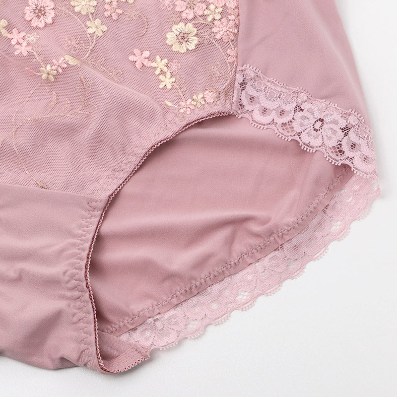 ショーツ レディース ペアショーツ 深履き ストレッチ M L LL 花柄レース 伸縮 お腹らくちん 締め付けない レースショーツ ショーツ単品 ブラジャー別売り 上品 大人 女性用 下着 パンティ ランジェリー 普段使い キレイ工房 美胸リフトアップブラ