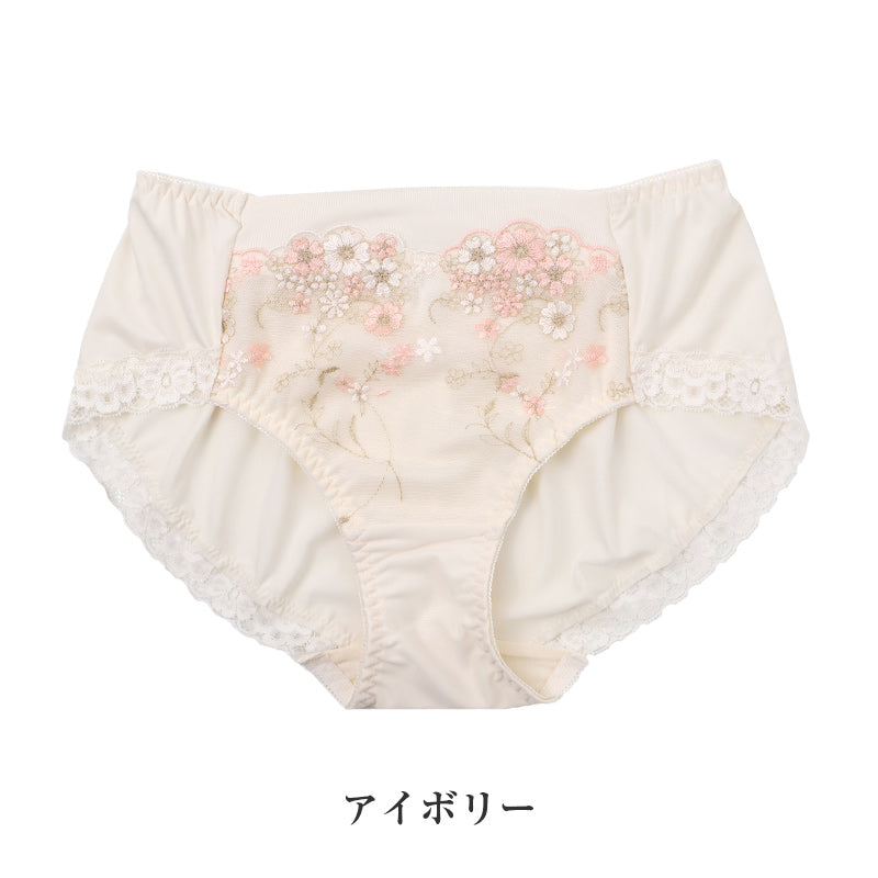 ショーツ レディース ペアショーツ 深履き ストレッチ M L LL 花柄レース 伸縮 お腹らくちん 締め付けない レースショーツ ショーツ単品 ブラジャー別売り 上品 大人 女性用 下着 パンティ ランジェリー 普段使い キレイ工房 美胸リフトアップブラ