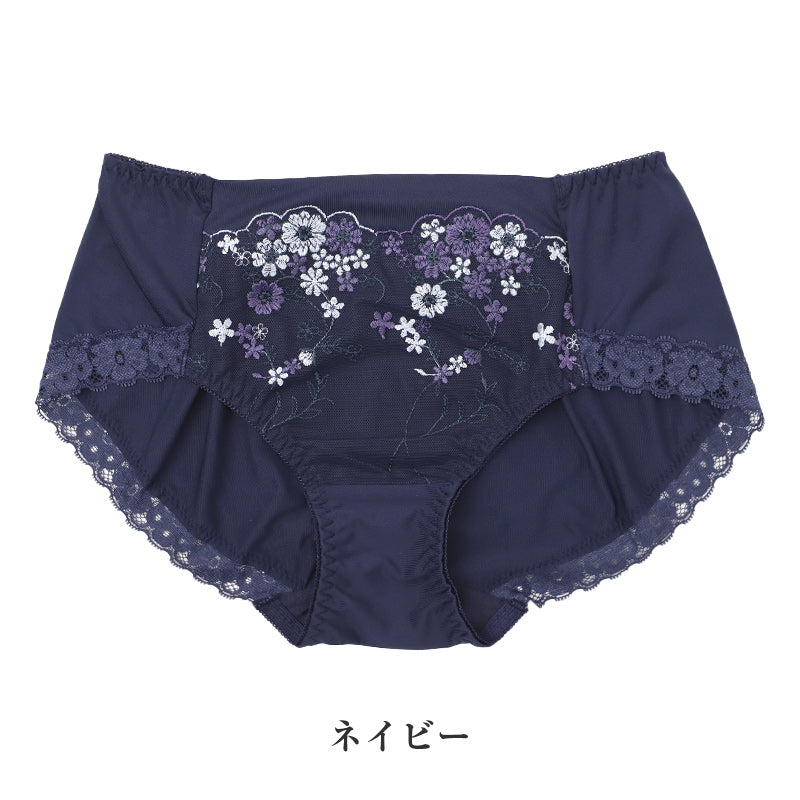 ショーツ レディース ペアショーツ 深履き ストレッチ M L LL 花柄レース 伸縮 お腹らくちん 締め付けない レースショーツ ショーツ単品 ブラジャー別売り 上品 大人 女性用 下着 パンティ ランジェリー 普段使い キレイ工房 美胸リフトアップブラ