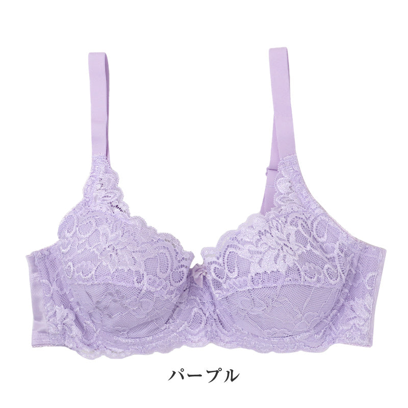 ブラジャー レディース ワイヤーブラ 3/4カップ U字バック サイドボーン B75～E95 ストレッチカップ 背中すっきり 食い込みにくい 2段3列ホック パッドポケット バストサポート 安定感 女性用 下着 インナー 普段使い キレイ工房