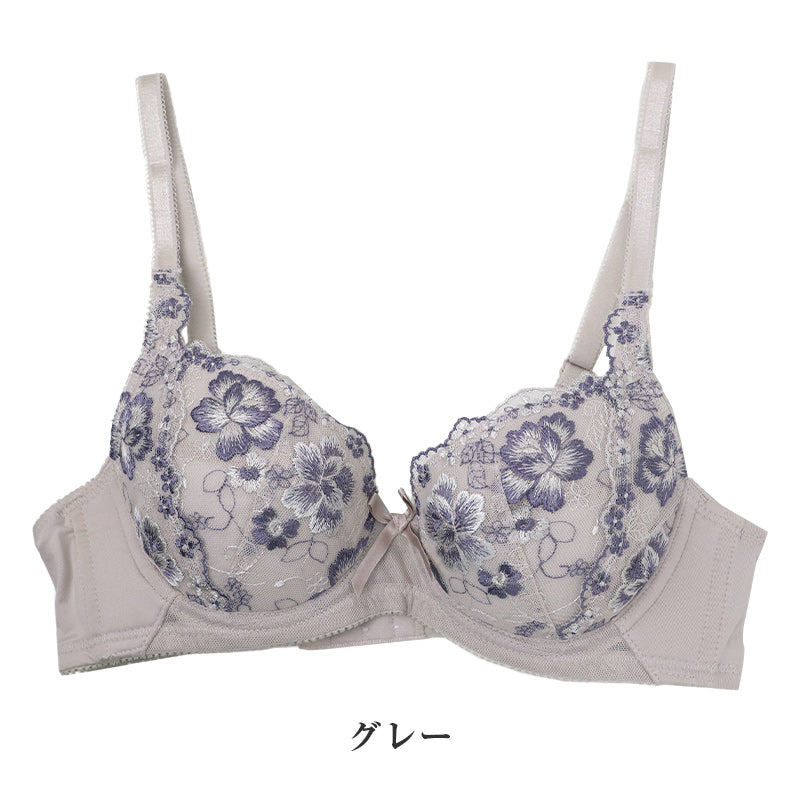 ブラジャー レディース ワイヤーブラ 脇リフト 脇流れ対策 美胸ブラ 脇すっきり 3/4カップ A70～D85 バストメイク 脇パネル 後ろ安定 大人可愛い レースブラ ワイヤー入り 単品ブラ 女性用 下着 インナー ランジェリー フェミニン シャルマン