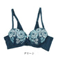 ブラジャー レディース ワイヤーブラ 背中すっきり Vバック 3/4カップ サイドボーン A70～D85 パッド取り外し可 花柄レース 2段3列ホック 美背中 安定感 上品 レースブラ 女性用 下着 インナー ランジェリー 普段使い シャルマン 単品ブラ デイリー