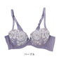ブラジャー レディース ワイヤーブラ 背中すっきり Vバック 3/4カップ サイドボーン A70～D85 パッド取り外し可 花柄レース 2段3列ホック 美背中 安定感 上品 レースブラ 女性用 下着 インナー ランジェリー 普段使い シャルマン 単品ブラ デイリー