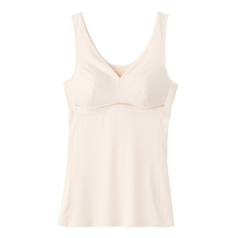 グンゼ ブラキャミソール レディース 夏 ブラトップ 吸汗速乾 インナー キャミソール M L LL 涼しい ムレにくい メッシュ 通気性 締め付けない 楽ブラ カップなし デイリー シンプル 無地 サマーインナー 女性用 下着 肌着 快適 軽い