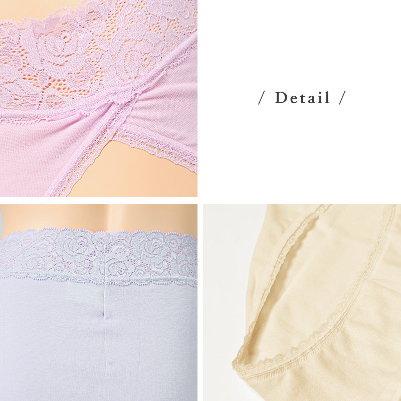 ショーツ レディース 綿混 柔らかい 快適 M L LL レース ハーフショーツ パンツ コットン やわらかい 肌ざわり 敏感肌 シンプル 無地 インナー おしゃれ 可愛い