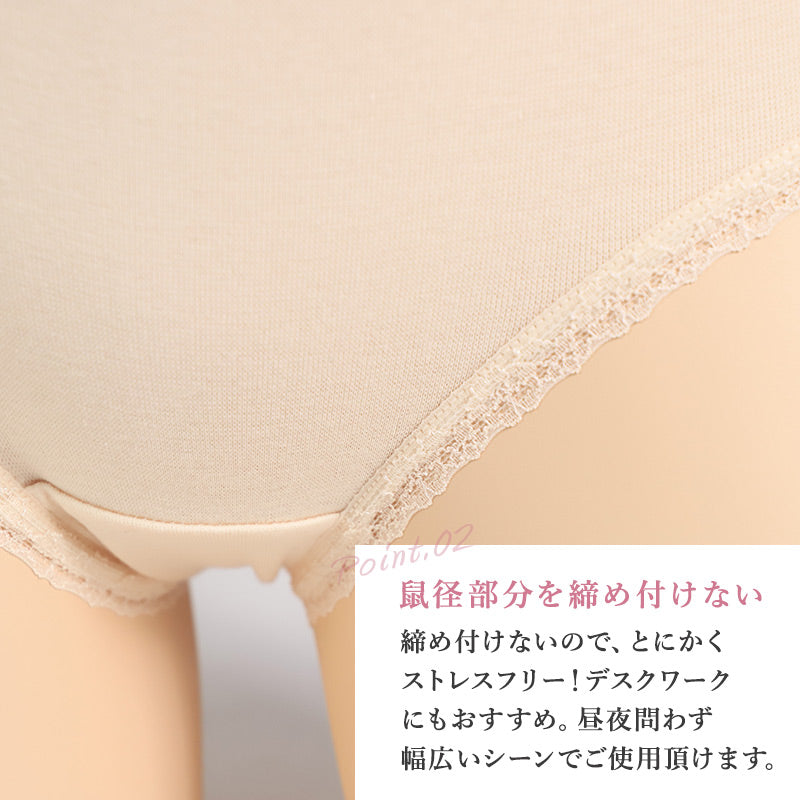 ショーツ レディース 綿混 レース M L LL ハーフショーツ パンツ コットン やわらかい 肌ざわり 敏感肌 シンプル 無地 インナー おしゃれ 可愛い