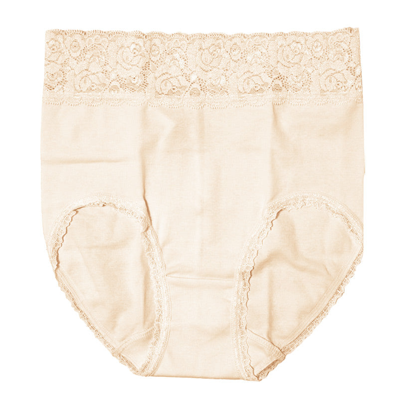 ショーツ レディース 綿混 レース M L LL ハーフショーツ パンツ コットン やわらかい 肌ざわり 敏感肌 シンプル 無地  インナー