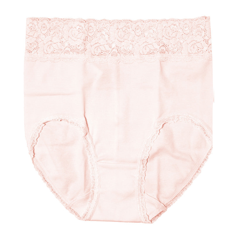 ショーツ レディース 綿混 レース M L LL ハーフショーツ パンツ コットン やわらかい 肌ざわり 敏感肌 シンプル 無地  インナー