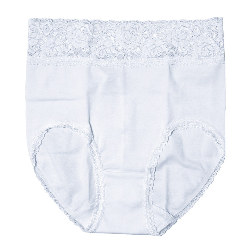 ショーツ レディース 綿混 レース M L LL ハーフショーツ パンツ コットン やわらかい 肌ざわり 敏感肌 シンプル 無地  インナー