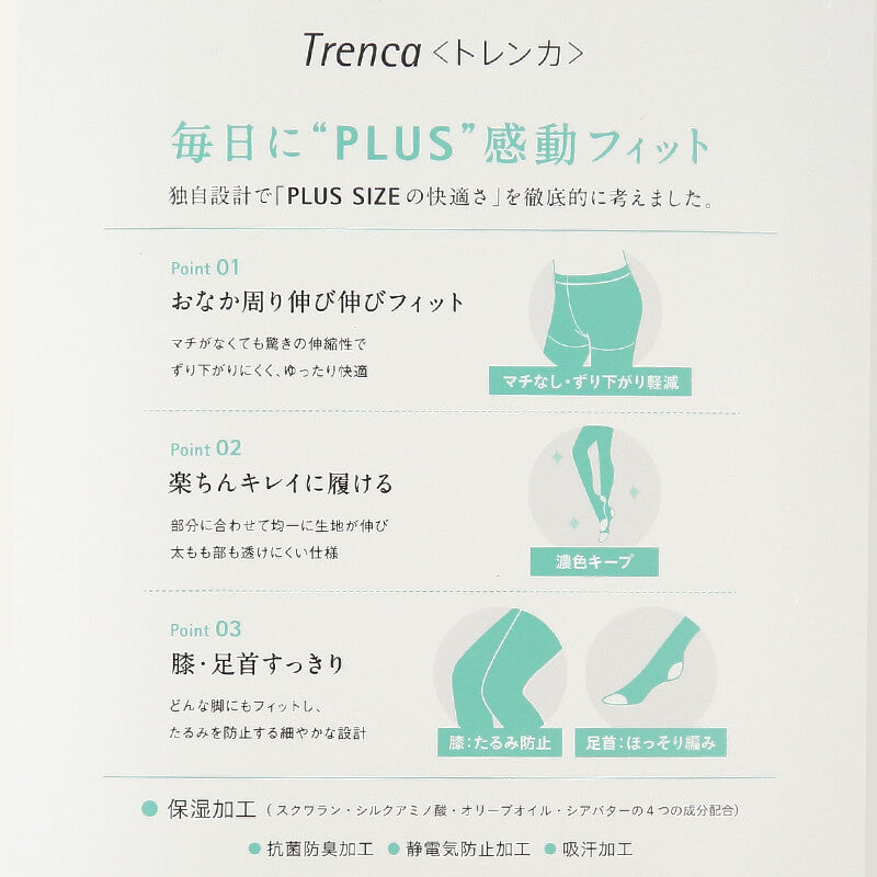 Free Fit ゆったりトレンカ　5足セット 3L-4L～7L-8L (ラージサイズ 大きいサイズあり ゆったり マチなし) (在庫限り)