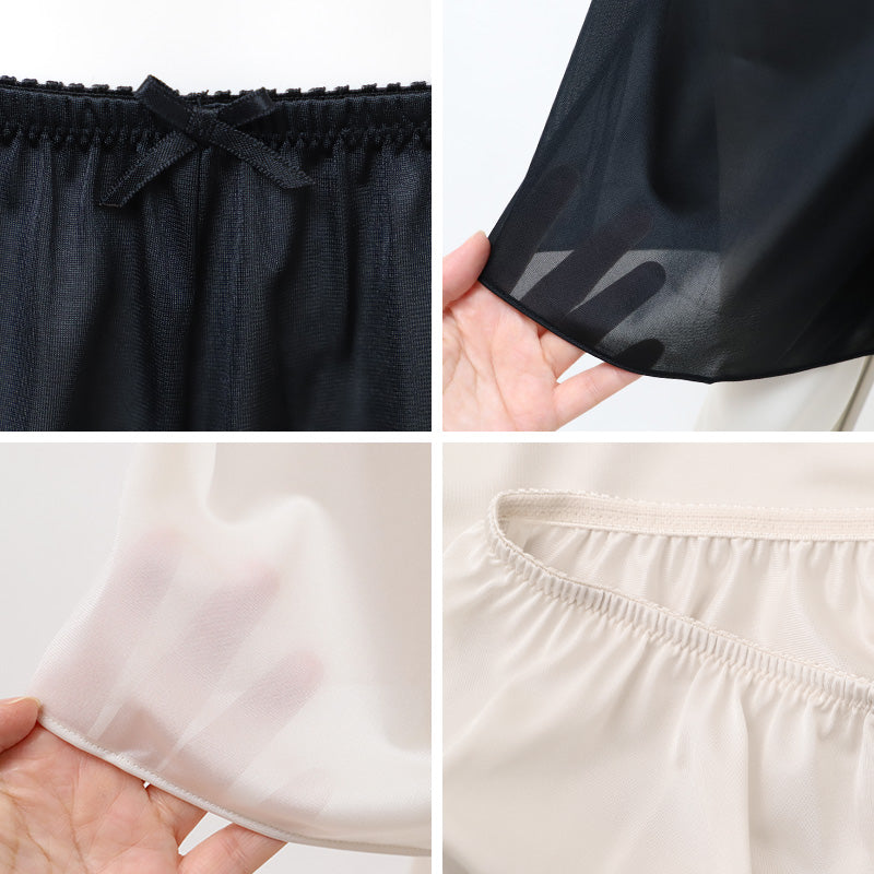 ペチパンツ レディース 日本製 55丈 キュロット ペチコート パンツ インナー ポリエステル シンプル レースなし 婦人 ミセス 女性 下着 肌着 M～LL  下ばき スカートインナー ワイドパンツインナー 普段使い デイリー 国産 ペチコートパンツ