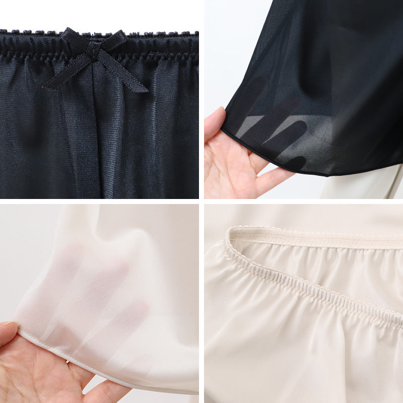 ペチパンツ レディース 日本製 80cm丈 ロングキュロット ペチコート ポリエステル なめらか レースなし シンプル 婦人 ミセス 女性 下着 肌着 インナー 下ばき ズボン下 M～LL  ロングスカート ロングパンツ ペチコートパンツ キュロットペチコート