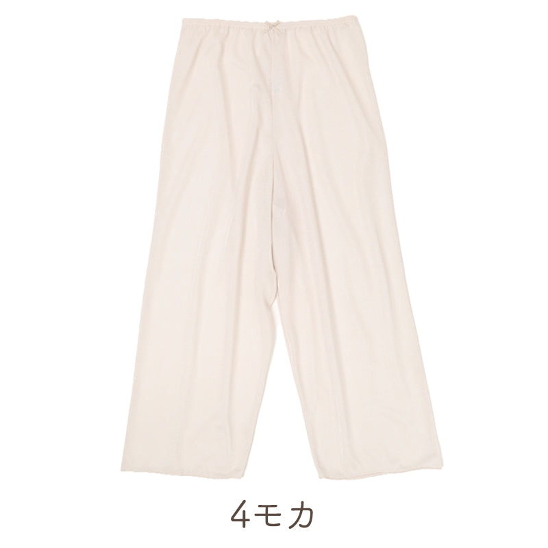 ペチパンツ レディース 日本製 80cm丈 ロングキュロット ペチコート ポリエステル なめらか レースなし シンプル 婦人 ミセス 女性 下着 肌着 インナー 下ばき ズボン下 M～LL  ロングスカート ロングパンツ ペチコートパンツ キュロットペチコート