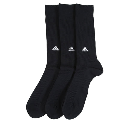 福助 adidas クルー丈ソックス 3足組 24-26cm～28-30cm (アディダス ソックス 靴下 メンズ 男 セット まとめ買い フクスケ) (在庫限り)
